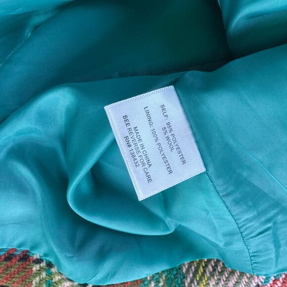 Modcloth Myrtlewood of California Colorful Herringbone Plaid Vest PLUS 2x - Picture 5 of 6